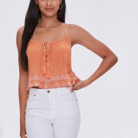 Forever 21 Tassel Geo Print Top Large - Picture 9 of 11